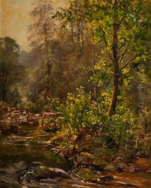 Gentle River Oil Painting by Henry John Yeend King