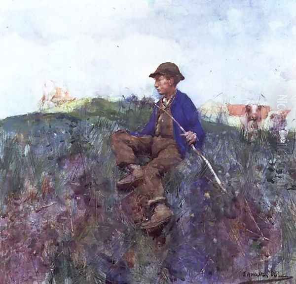 The Herdboy, 1886 Oil Painting by Edward Arthur Walton