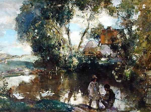 The Pool Oil Painting by Edward Arthur Walton