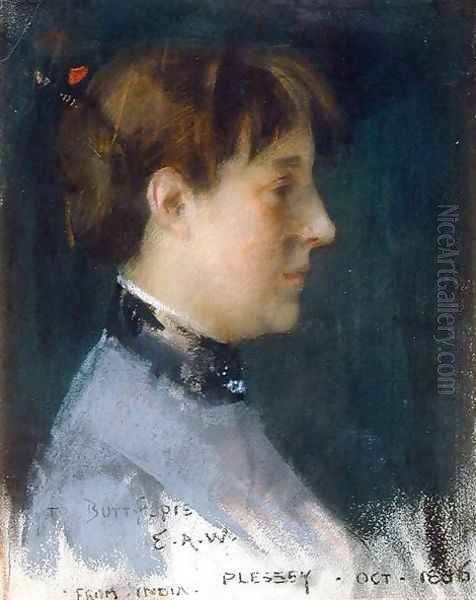 Portrait of Beatrice Crawhall, 1886 Oil Painting by Edward Arthur Walton