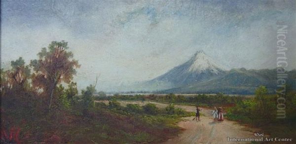 Mt Egmont Oil Painting by Henry William Kirkwood