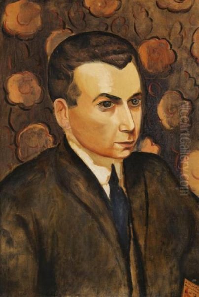 Portrait De Katznelson Oil Painting by Moise Kisling