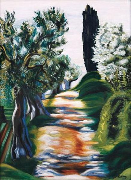 Paysage De Provence Oil Painting by Moise Kisling