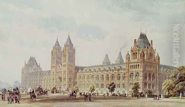 Natural History Museum Oil Painting by Alfred Waterhouse