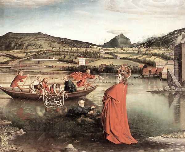 The Miraculous Draught of Fishes 1443-44 Oil Painting by Konrad Witz