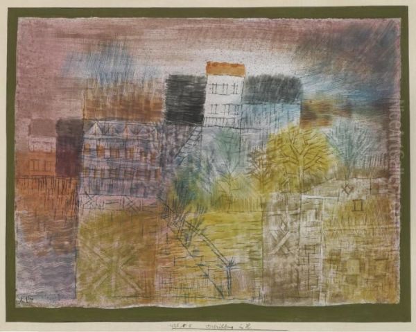 Vorfruhling In H. (early Spring In H.) Oil Painting by Paul Klee