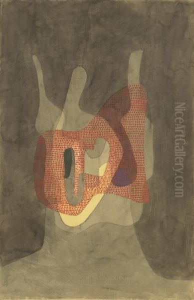 Schutzerin (protectress) Oil Painting by Paul Klee