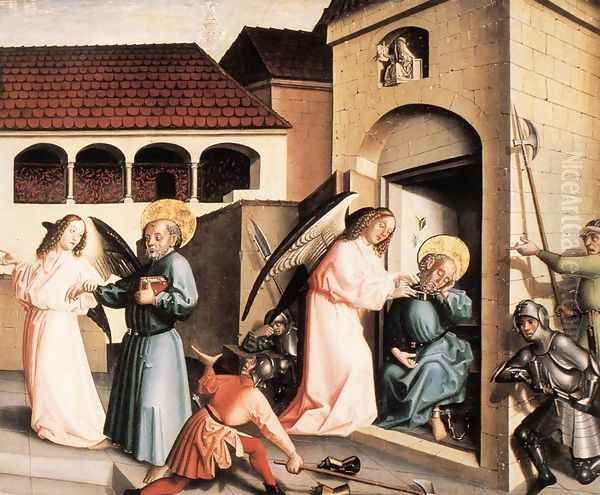 The Liberation of St Peter 1443-44 Oil Painting by Konrad Witz