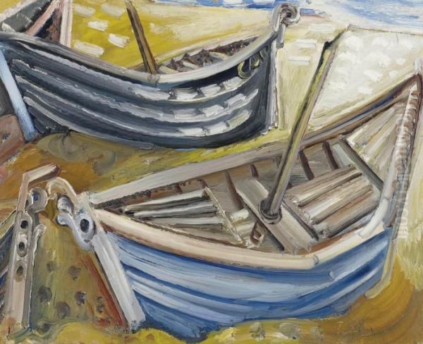 Fischerboote In Cassis Oil Painting by Paul Kleinschmidt