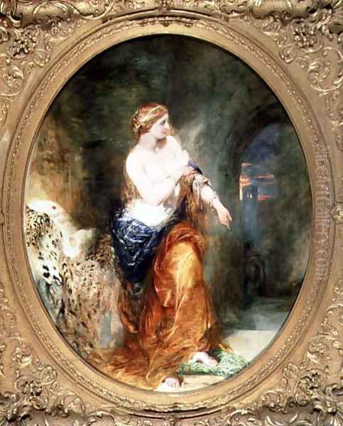 Lady Godiva, 1856 Oil Painting by Alfred Woolmer