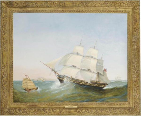 The East Indiaman 
Exeter 
 Making For The Ladrone Islands, China Oil Painting by William Adolphu Knell