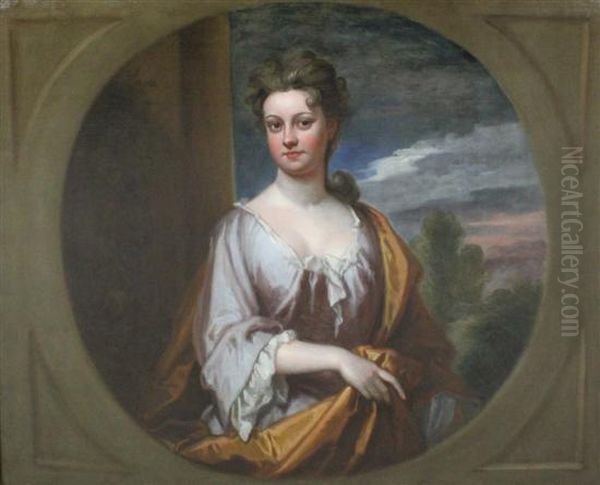 Portrait Of A Lady Said To Be Ann Archer Oil Painting by Sir Godfrey Kneller