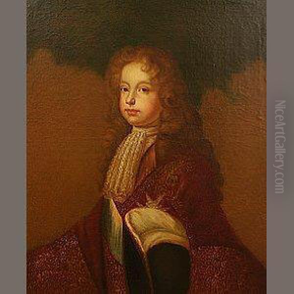 A Portrait Of A Young Nobleman, Half-length Oil Painting by Sir Godfrey Kneller