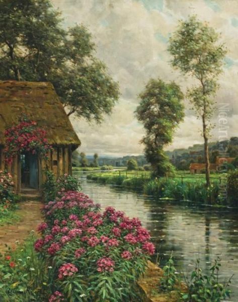 A Tranquil Setting Oil Painting by Louis Aston Knight