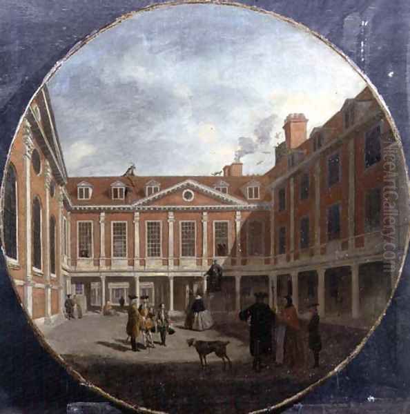 St. Thomas's Hospital, c.1748 Oil Painting by Samuel Wale