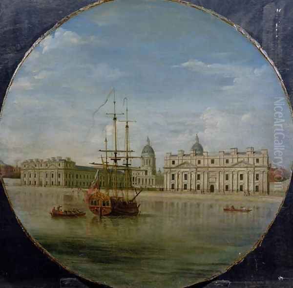 Greenwich Hospital from the River, 1748 Oil Painting by Samuel Wale