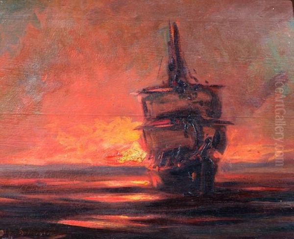 Fragata Oil Painting by Stephen Koek Koek