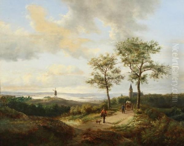 Gelders Landscape Oil Painting by Barend Cornelis Koekkoek