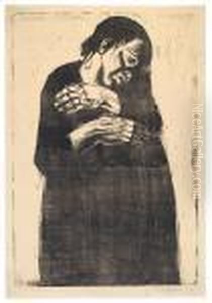 Die Witwe I Oil Painting by Kathe Kollwitz