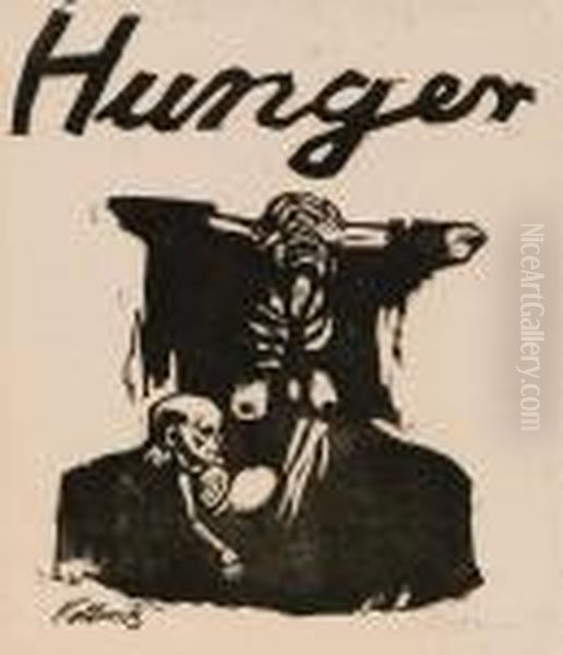 Hunger Oil Painting by Kathe Kollwitz