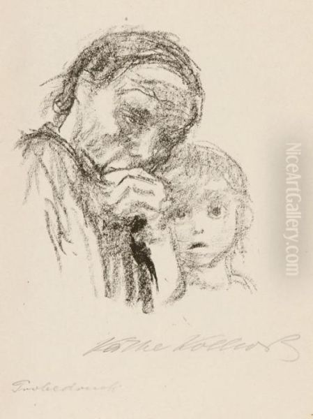 Adolf Heilborn. Die Zeichner Des Volkes. Kathe Kollwitz. Heinrich Zille Oil Painting by Kathe Kollwitz