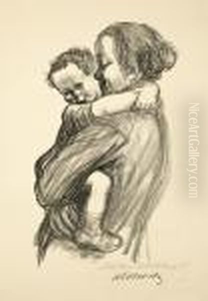 Mutter Mit Jungen Oil Painting by Kathe Kollwitz