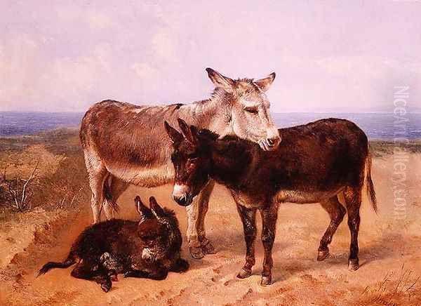 Sand Asses Oil Painting by Henry Weekes