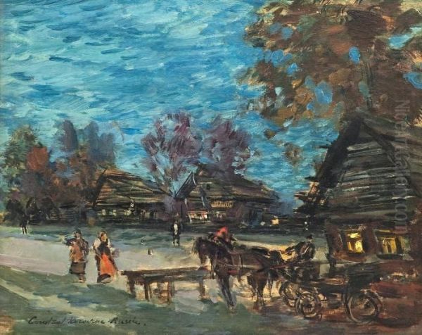 Darkening Evening Oil Painting by Konstantin Alexeievitch Korovin