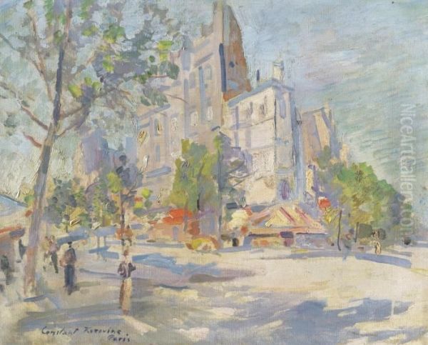 Paris In Spring Oil Painting by Konstantin Alexeievitch Korovin