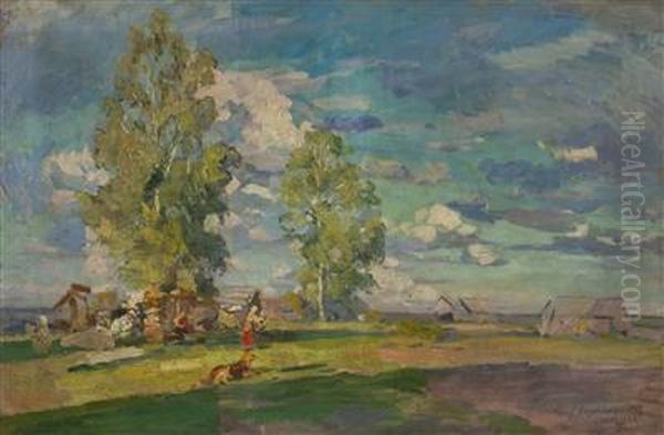 A Summer Day Oil Painting by Konstantin Alexeievitch Korovin