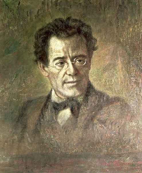 Gustav Mahler (1860-1911) Oil Painting by Anton Wagner