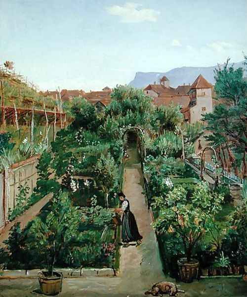 The Ottmannsgutes Flower Garden in Merano, c.1840 by Friedrich Wasmann