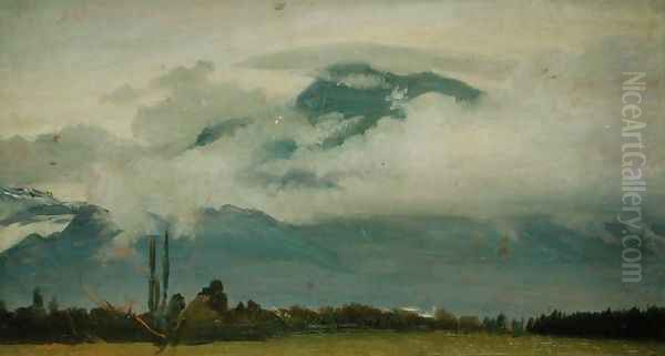 Ring of Clouds, Tirol Oil Painting by Friedrich Wasmann