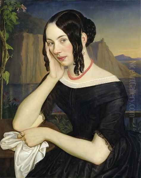 Katharina Kern of Sterzing, 1842 Oil Painting by Friedrich Wasmann