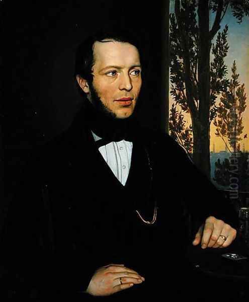 Adolph Wasmann (1807-53), 1843 Oil Painting by Friedrich Wasmann