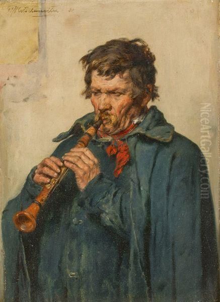 Le Joueur De Fifre Oil Painting by G. Hugo Kotschenreiter