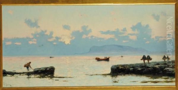 Marina A Palermo Oil Painting by Erminio Kremp