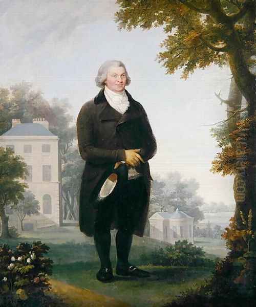 Gentleman in the Grounds of his House, c.1800-10 Oil Painting by Samuel de Wilde