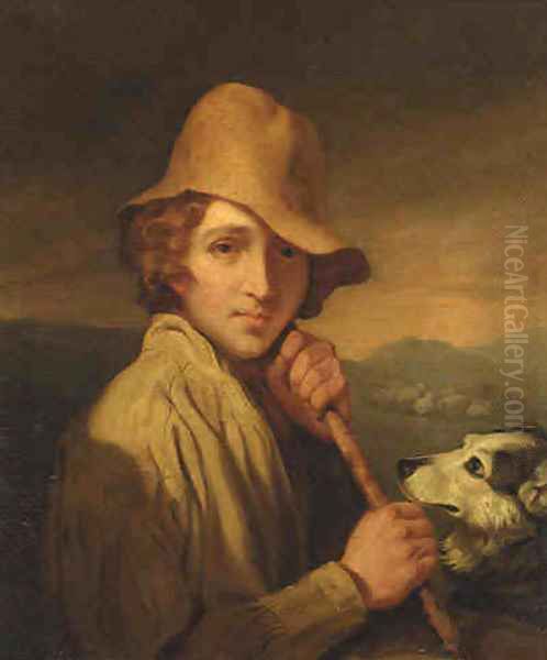 Portrait of a Shephard Oil Painting by Samuel de Wilde