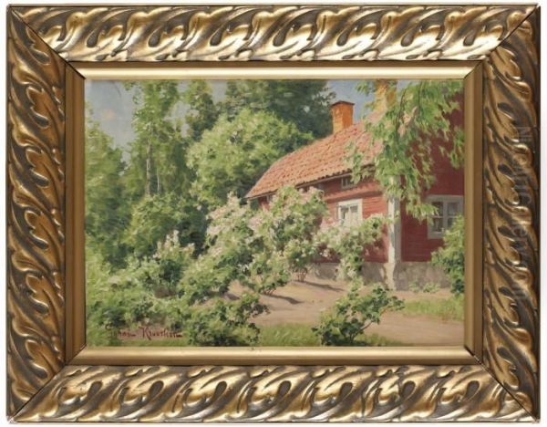 Sommaridyll Oil Painting by Johan Krouthen