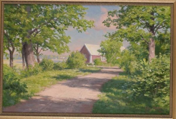 Sommardag Oil Painting by Johan Krouthen