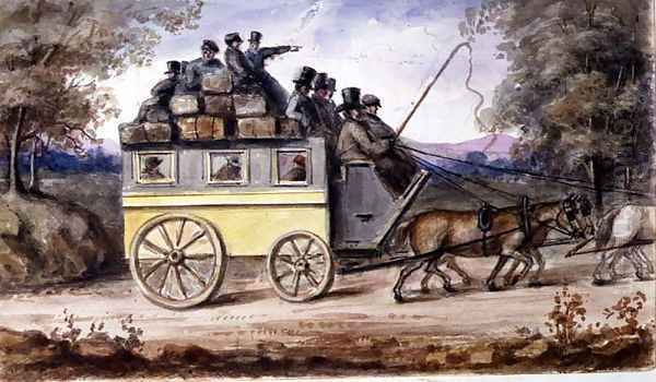 The journey from Spalding to Wisbech, 1851 Oil Painting by Nicholas (Felix) Wanostrocht