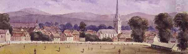 The Priory Cricket Ground, Chichester, 1851-2 Oil Painting by Nicholas (Felix) Wanostrocht