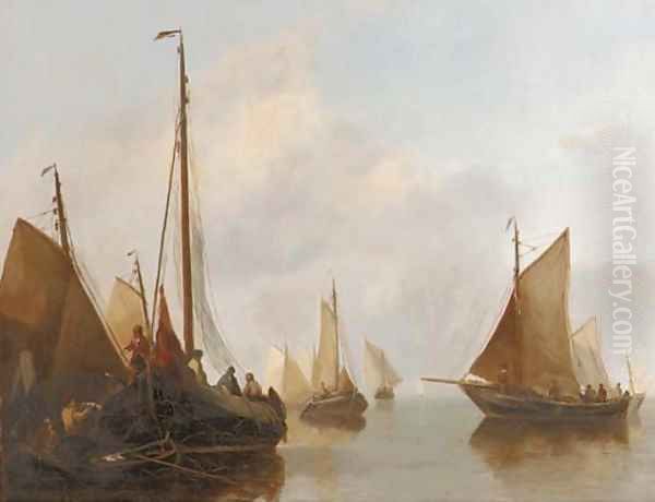 A busy shipping lane Oil Painting by Antonie Waldorp