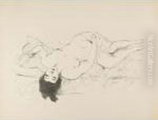 Reclining Nude Oil Painting by Walt Kuhn