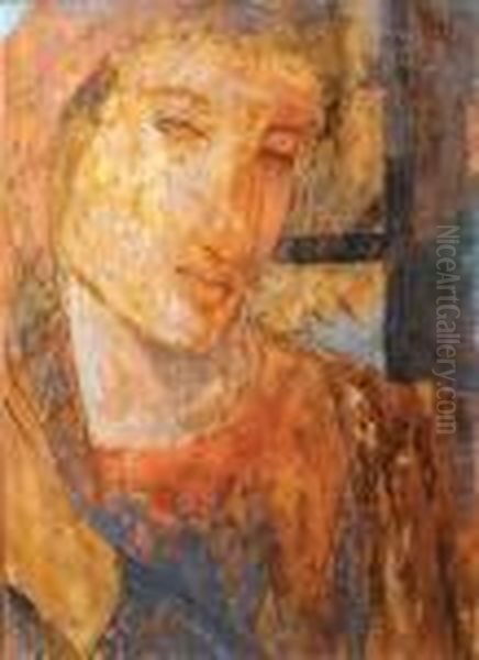 Tete De Femme Oil Painting by Henryk, Henri Kuna