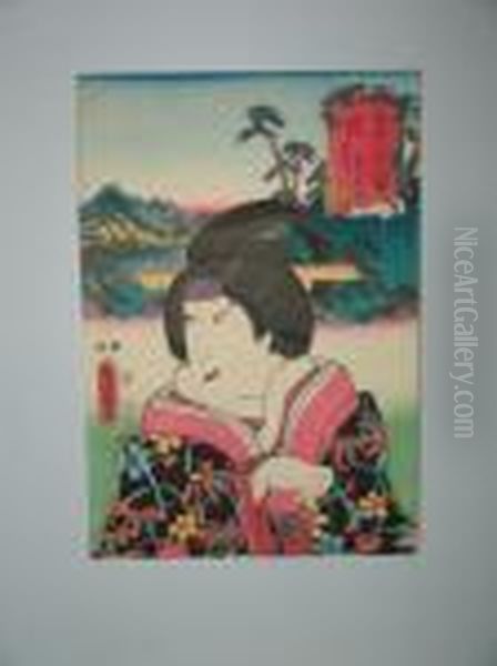 Une Jeune Femme En Buste Oil Painting by Kunisada