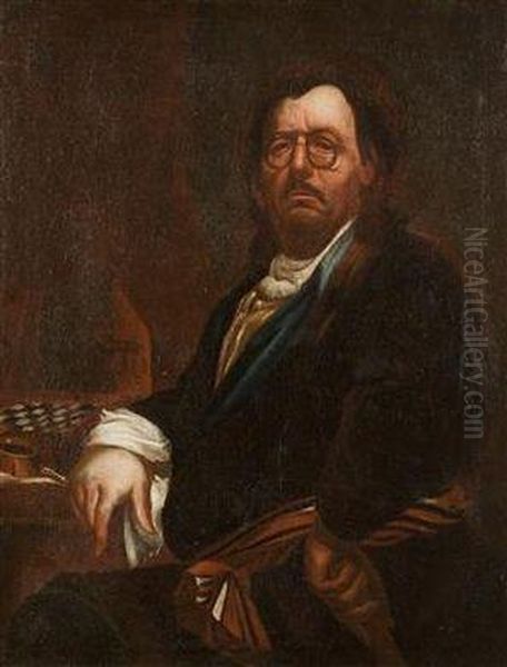 A Self-portrait Oil Painting by Johann Kupetzki