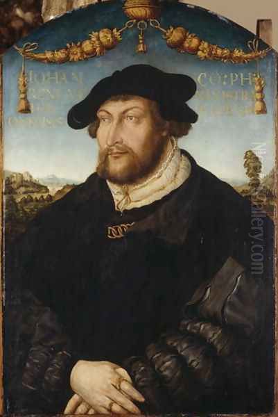 Portrait of Count Palatine Johann III. Administrator of Regensburger Diocese, c.1526 Oil Painting by Hans Wertinger