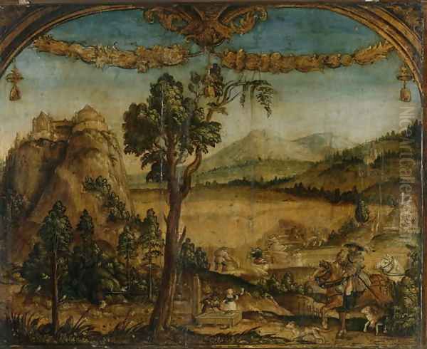 The Month of July, c.1525-26 Oil Painting by Hans Wertinger